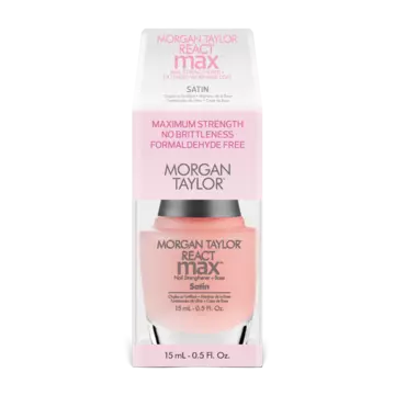 Morgan Taylor REACTmax Satin Nail Strengthener and Extended Wear Base Coat, 0.5 oz.